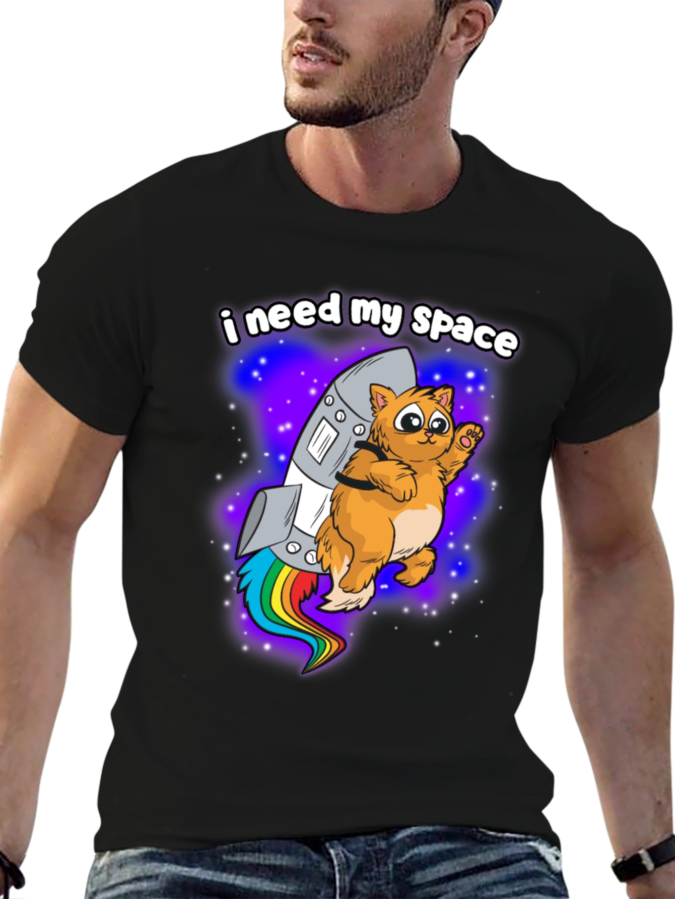 I Need My Space Cat Rocket T-Shirt