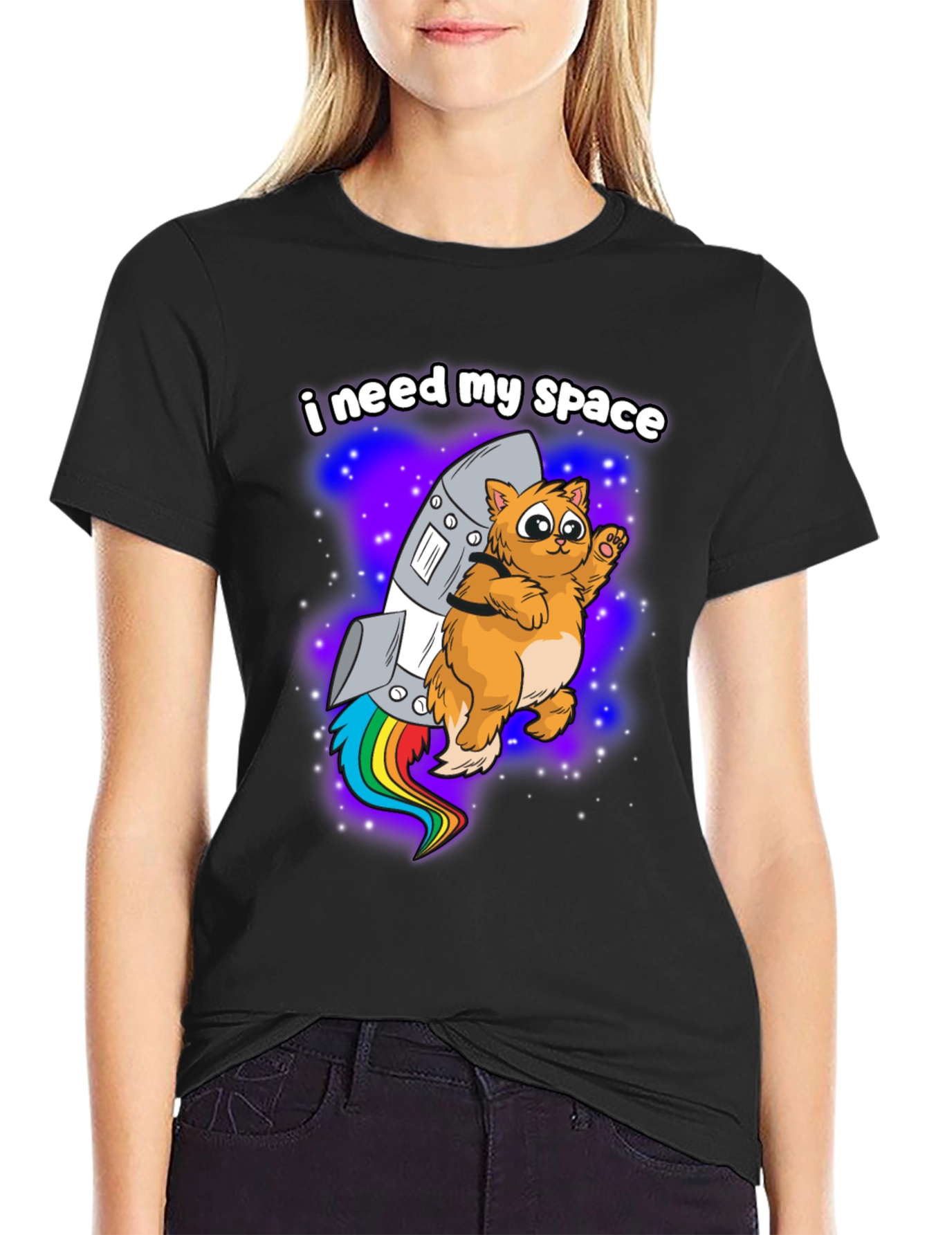 I Need My Space Cat Rocket T-Shirt