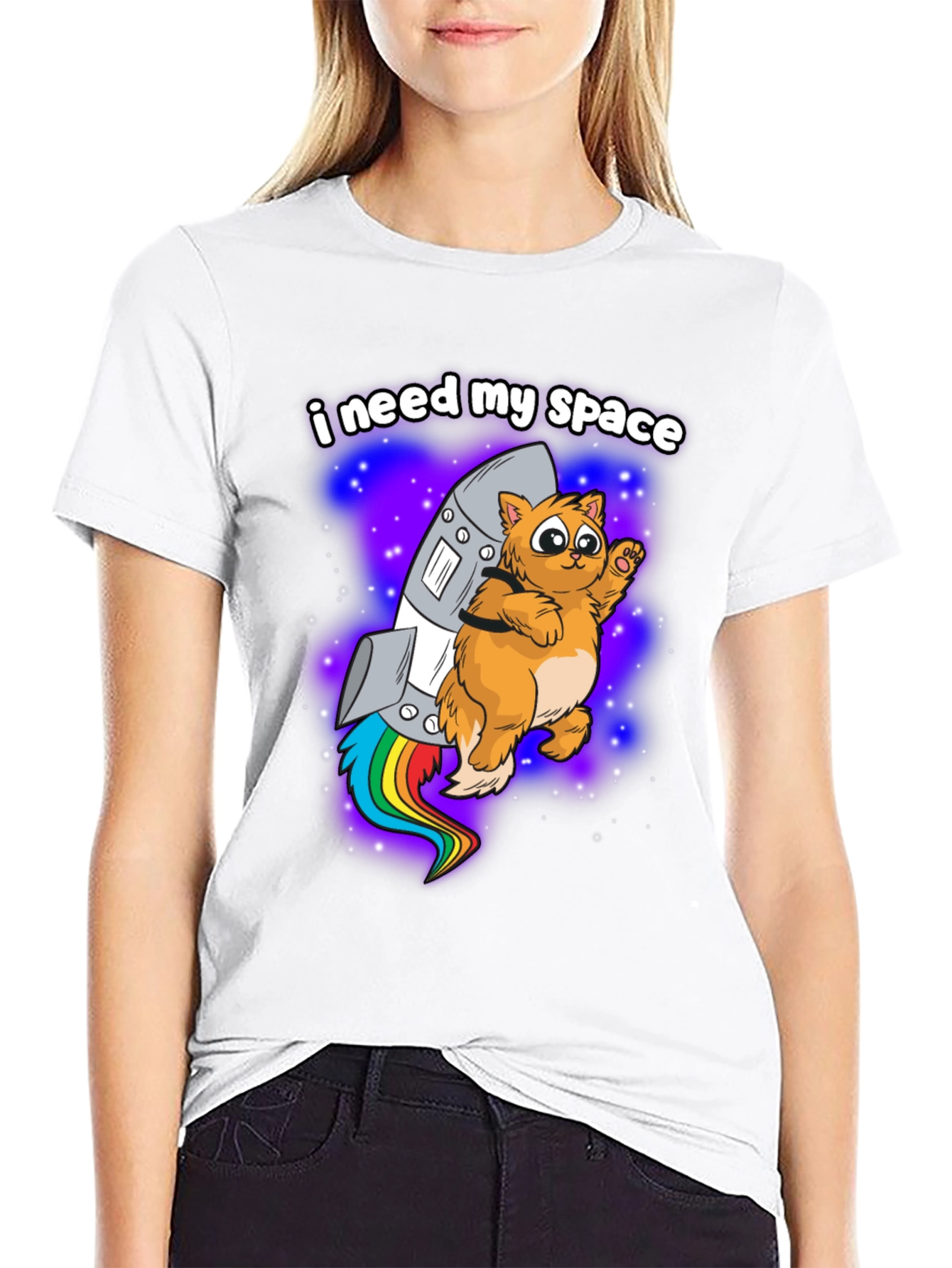 I Need My Space Cat Rocket T-Shirt