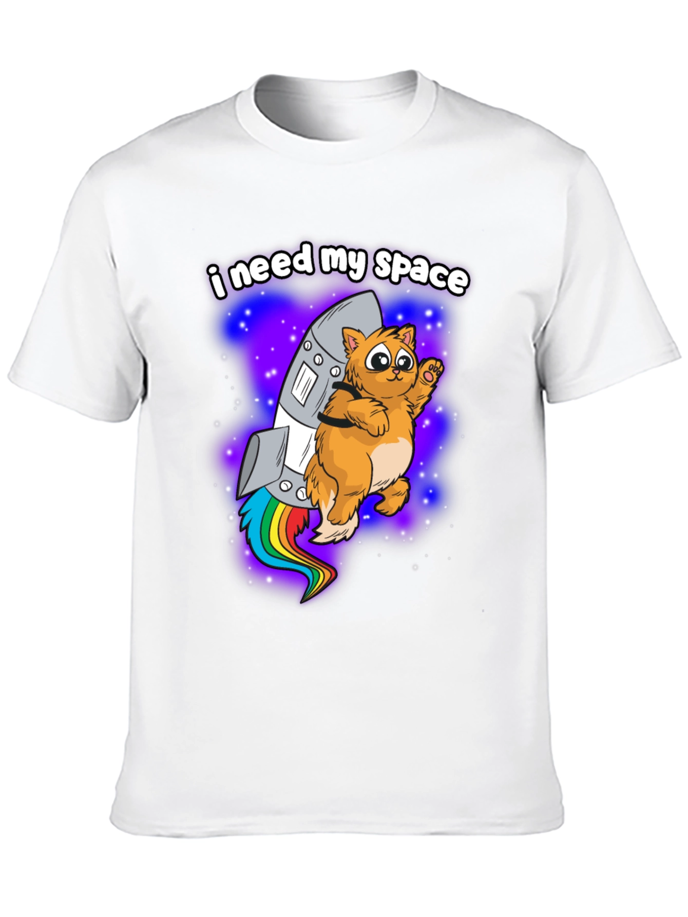 I Need My Space Cat Rocket T-Shirt