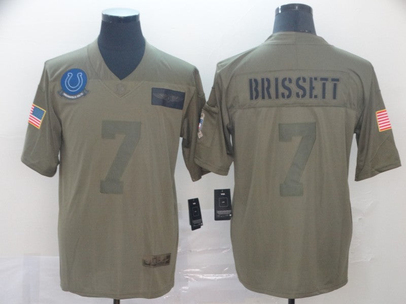 Men's Indianapolis Colts Jacoby Brissett Brown Game Jerseys