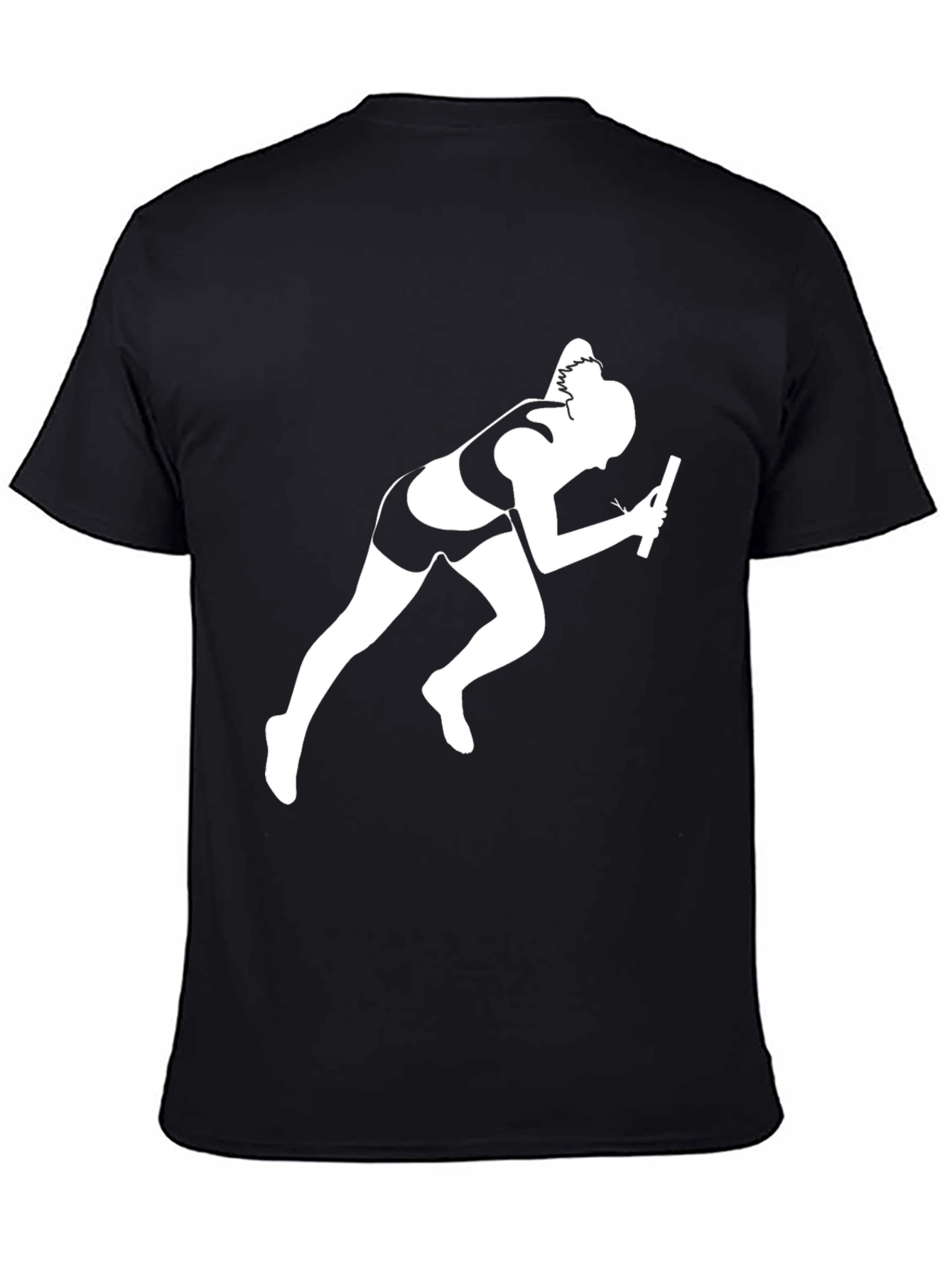 Relay Race Runner Graphic Tee - Black