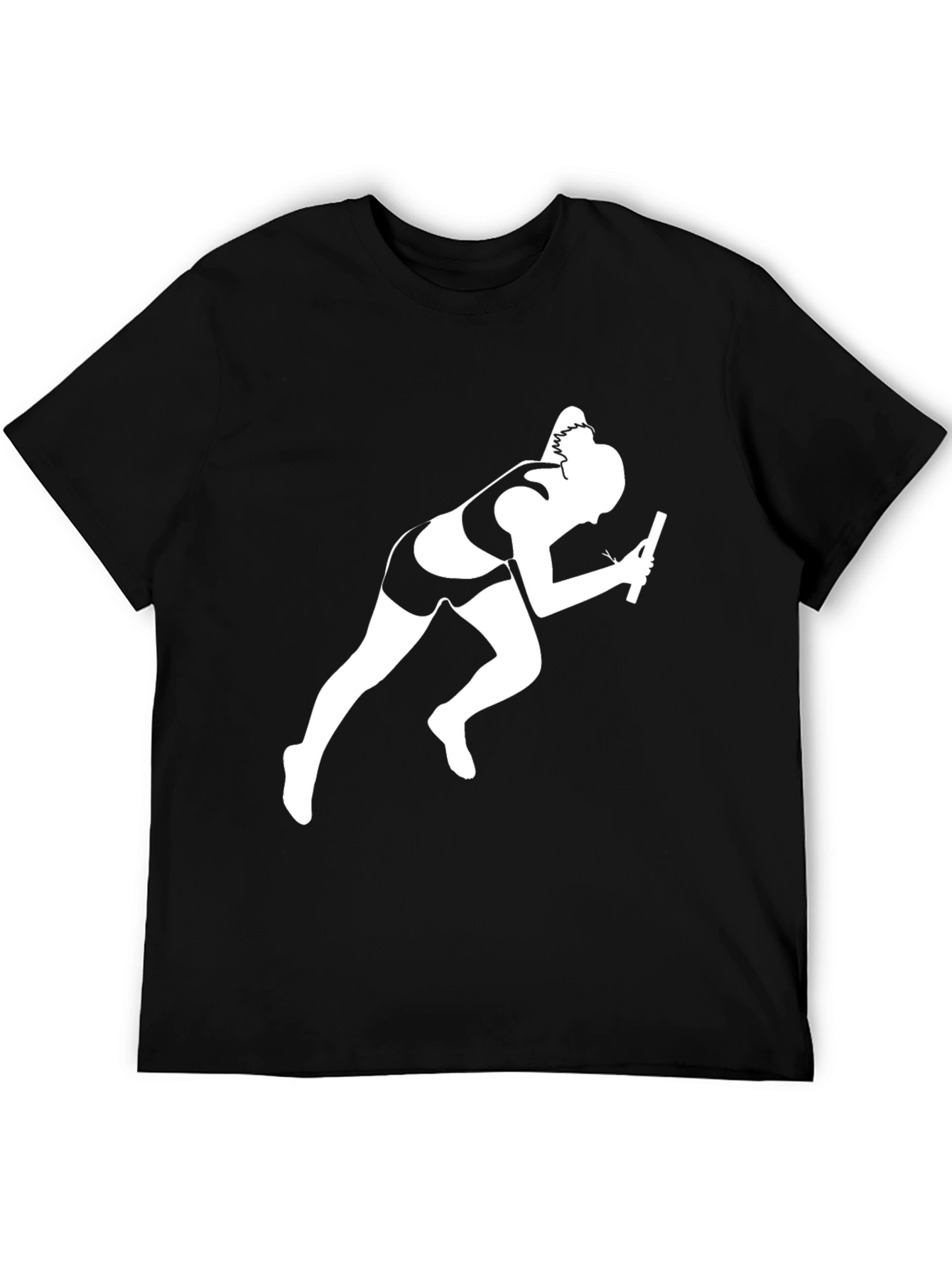Relay Race Runner Graphic Tee - Black