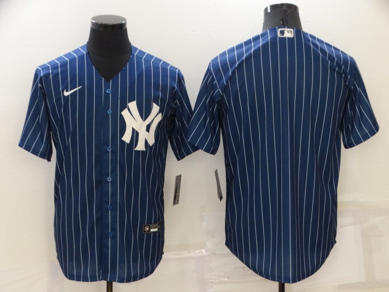 Men's New York Yankees Blue Replica Blank Jerseys