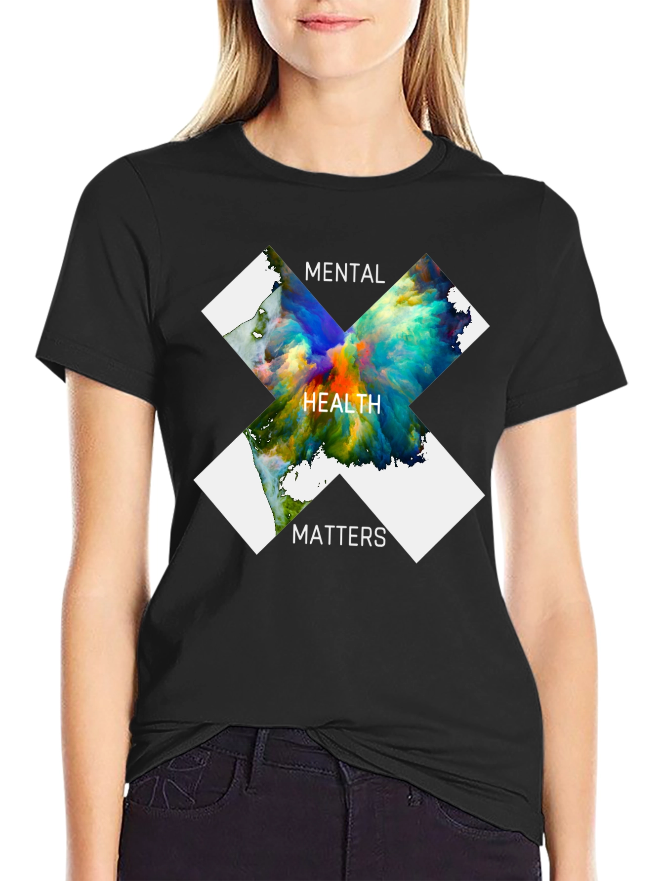 Mental Health Matters Graphic T-Shirt - Black