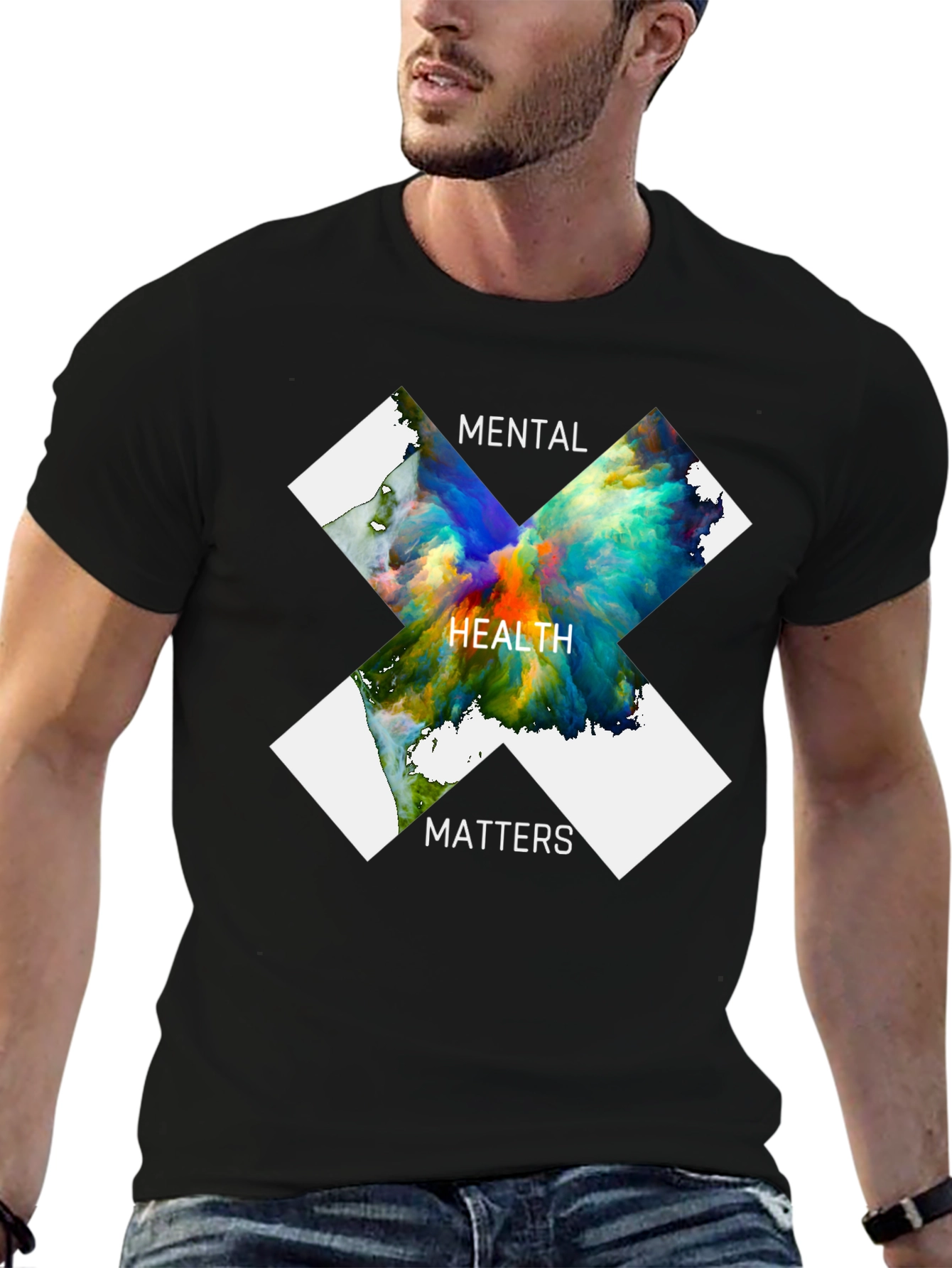 Mental Health Matters Graphic T-Shirt - Black