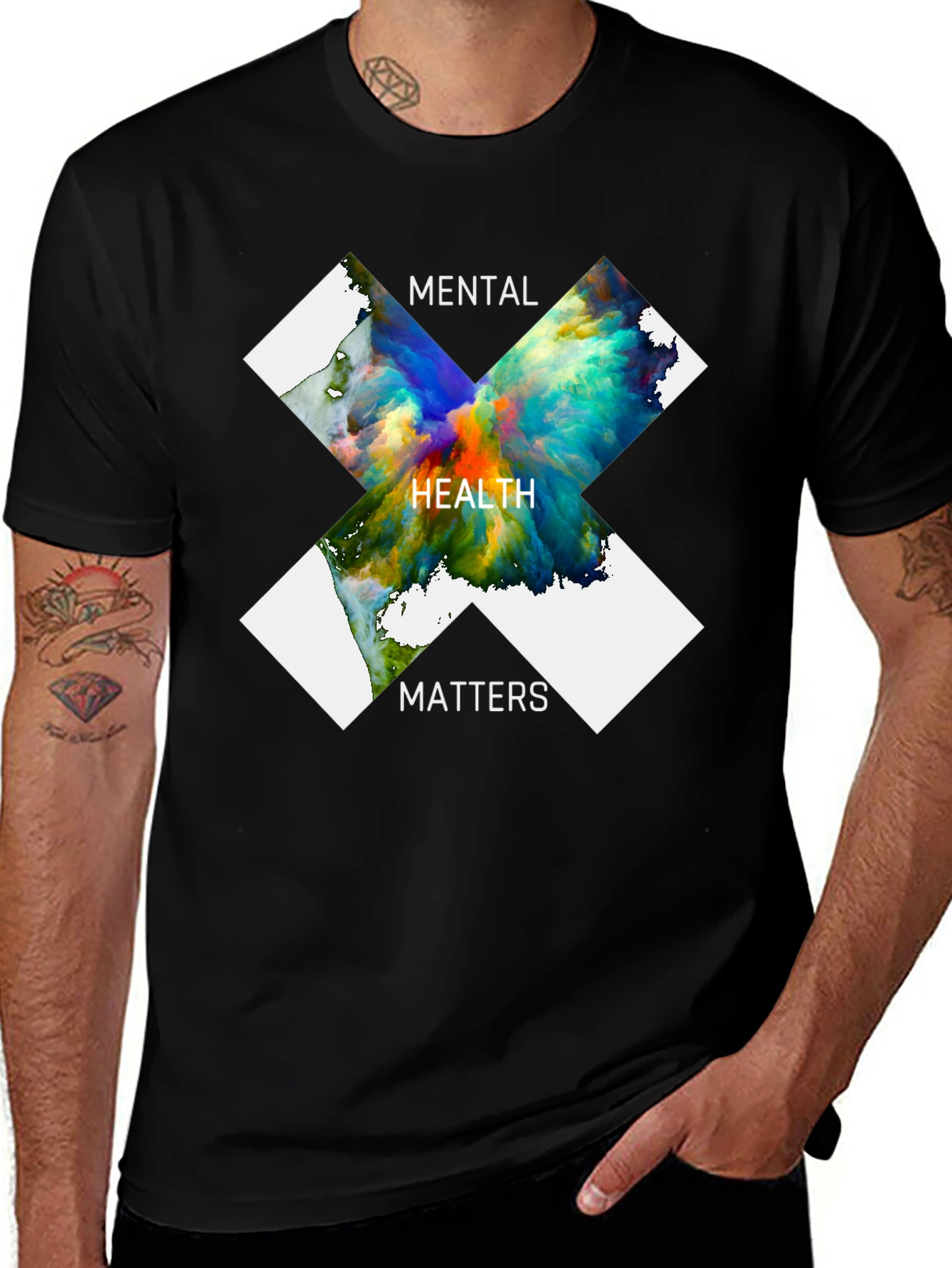 Mental Health Matters Graphic T-Shirt - Black