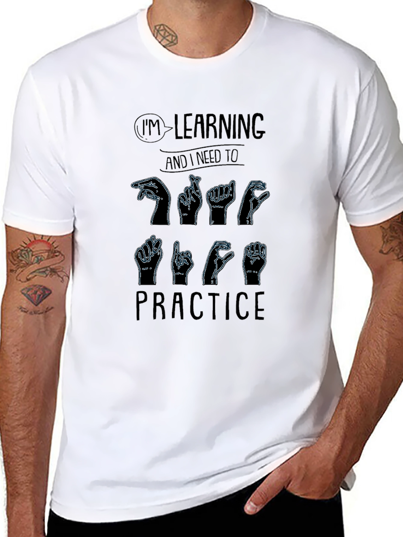 Im Learning Sign Language Practice T-Shirt