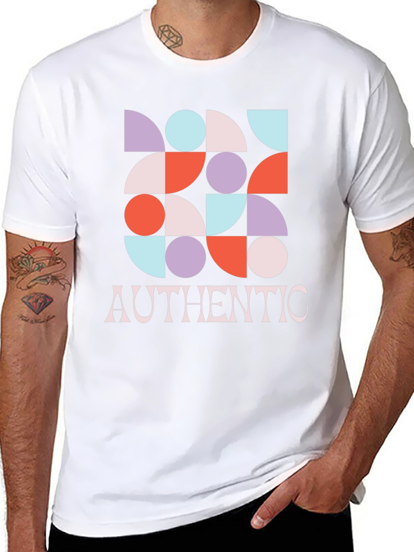 Geometric Graphic Authentic T-Shirt