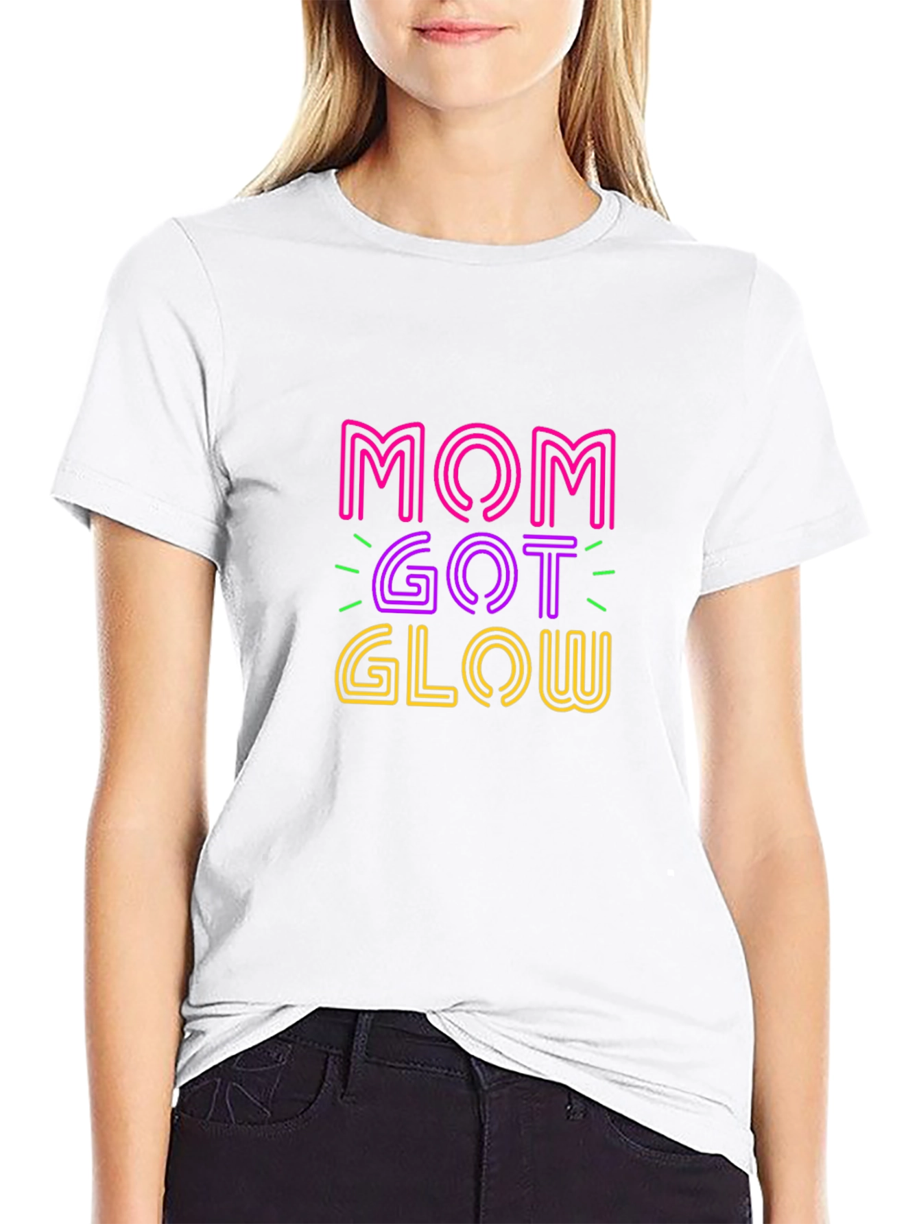 Mom Got Glow Graphic T-Shirt - Trendy Neon Design