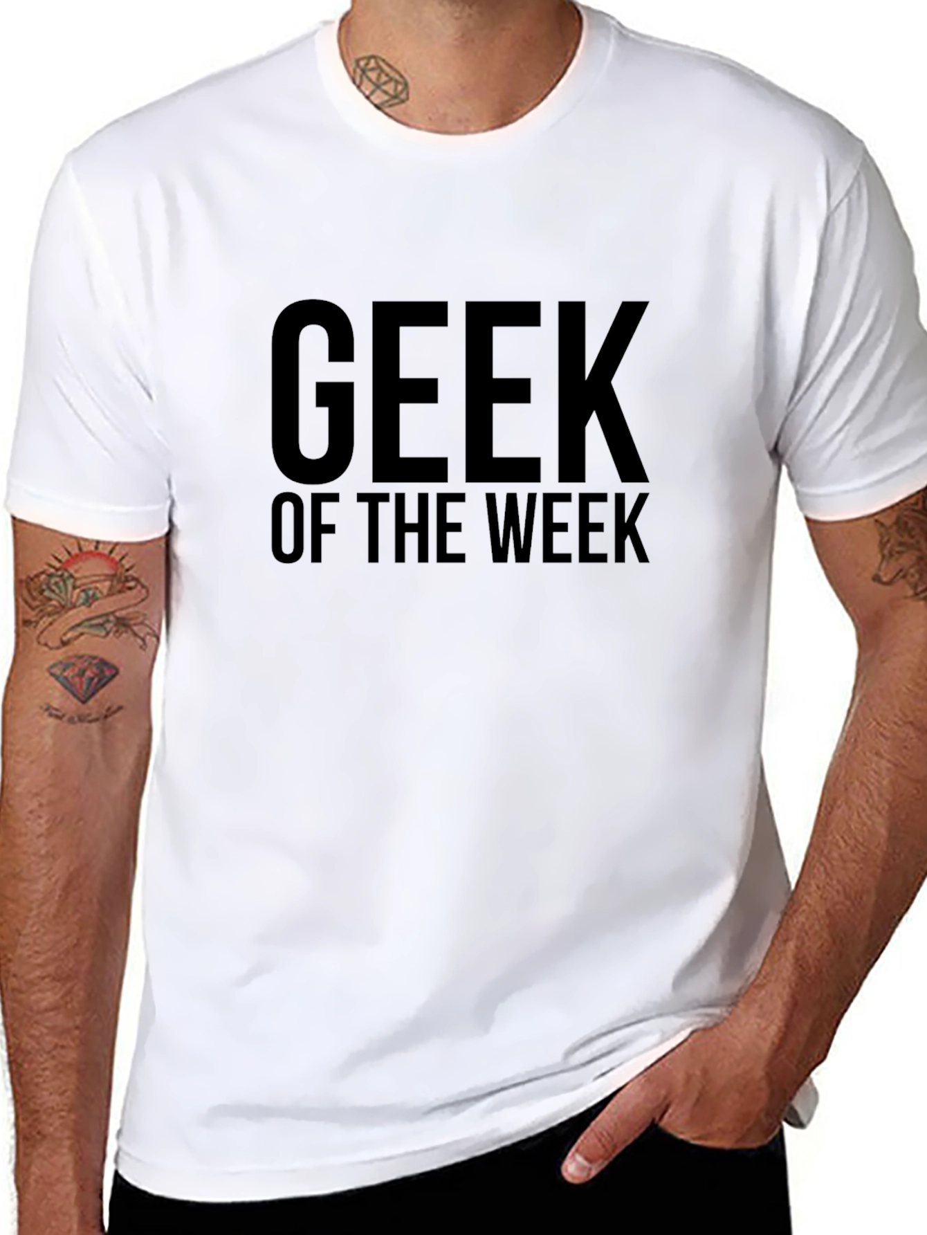Geek of the Week Black Graphic T-Shirt