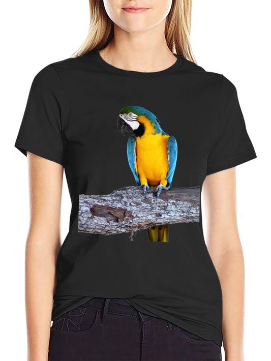 Blue & Gold Macaw Parrot Graphic Tee