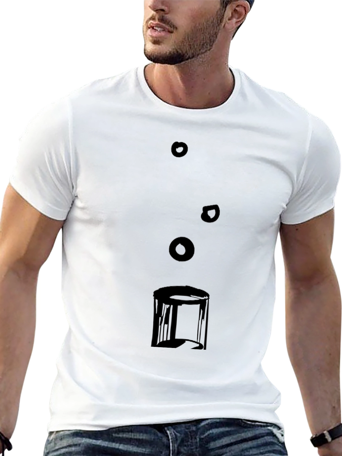 Abstract Graphic Tee - Modern Style Black T-Shirt