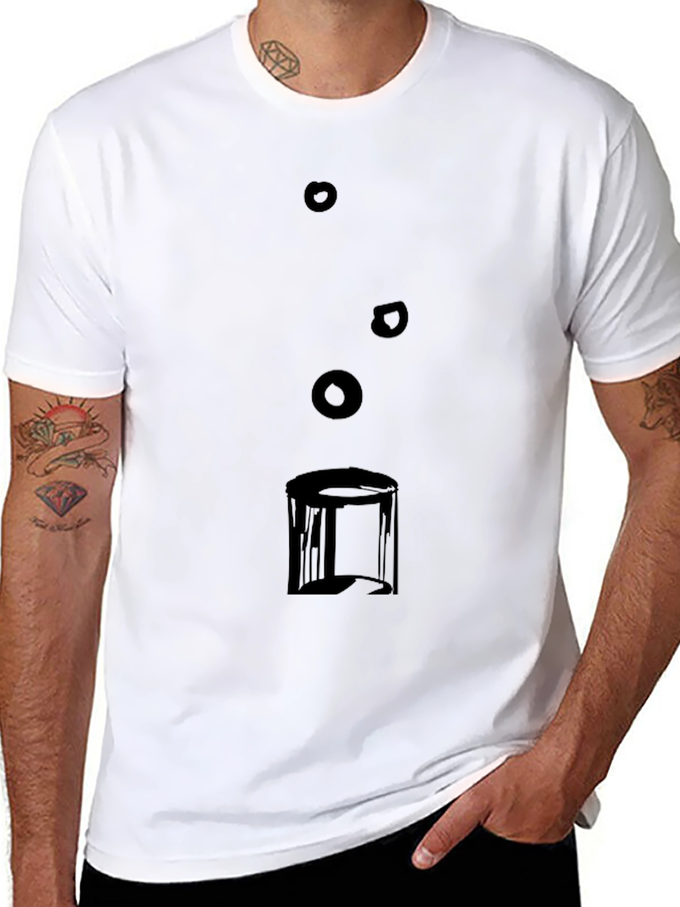 Abstract Graphic Tee - Modern Style Black T-Shirt