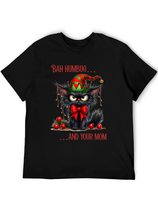 Bah Humbug Cat Christmas T-Shirt