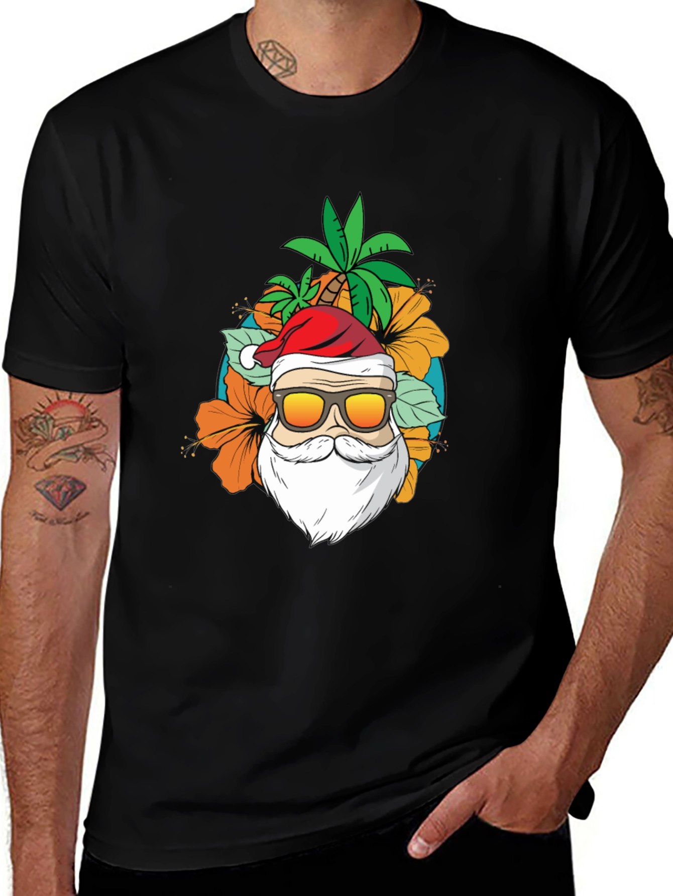 Tropical Santa T-Shirt - Island Christmas