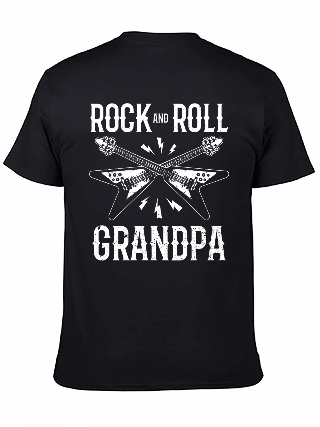Rock and Roll Grandpa T-Shirt - Guitar Graphic Tee