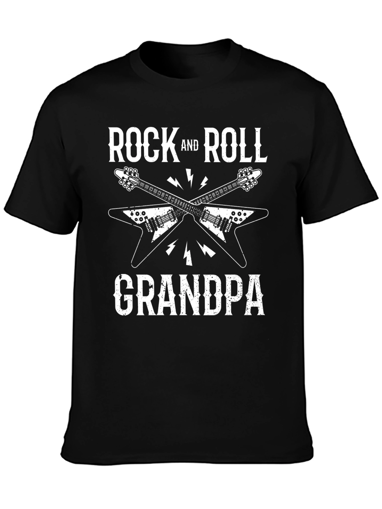 Rock and Roll Grandpa T-Shirt - Guitar Graphic Tee
