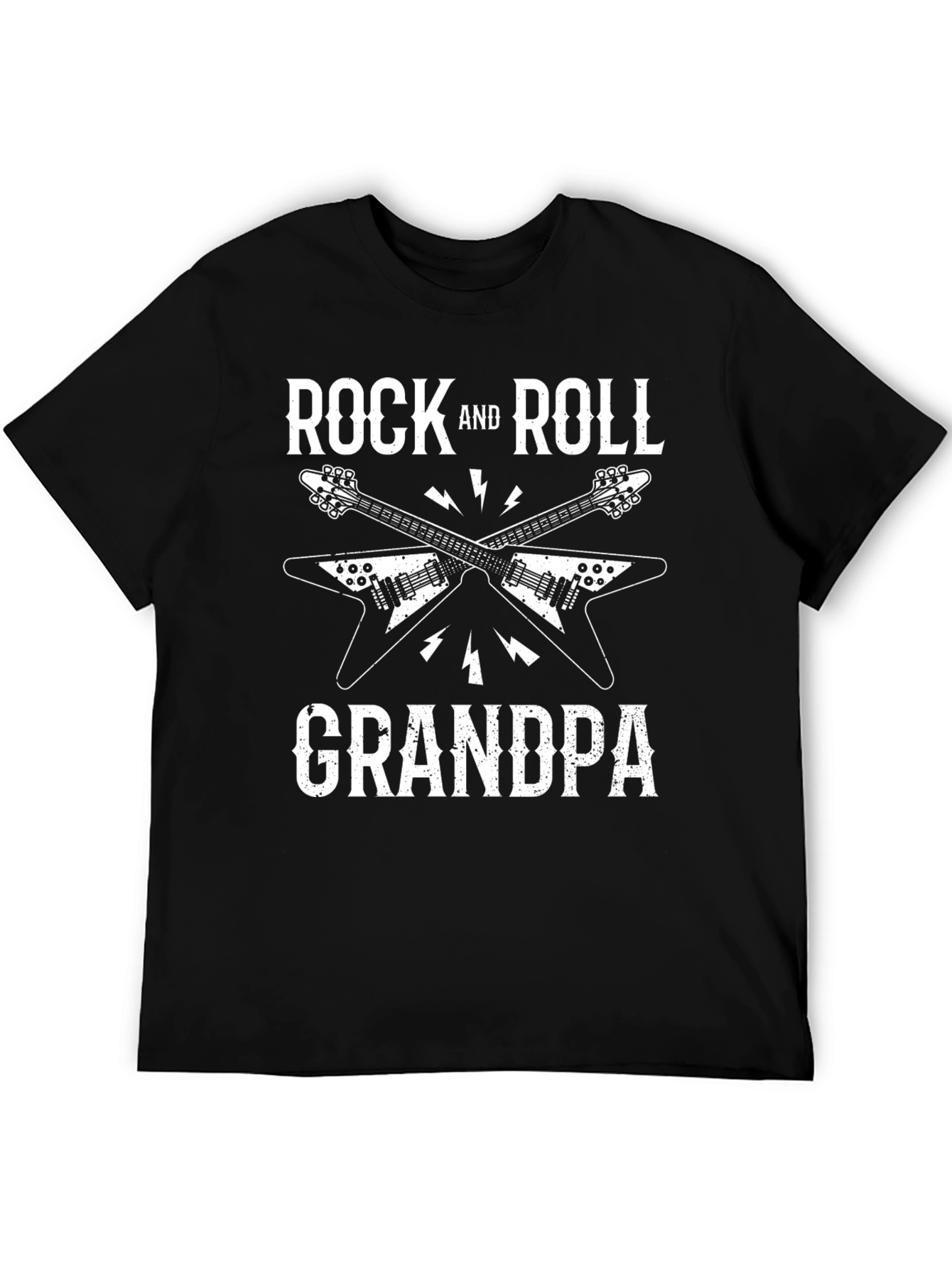 Rock and Roll Grandpa T-Shirt - Guitar Graphic Tee
