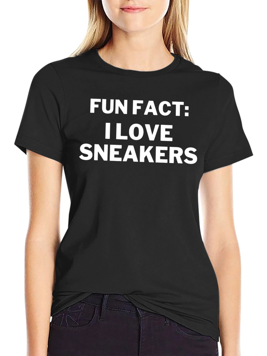 Fun Fact: I Love Sneakers - Black T-Shirt