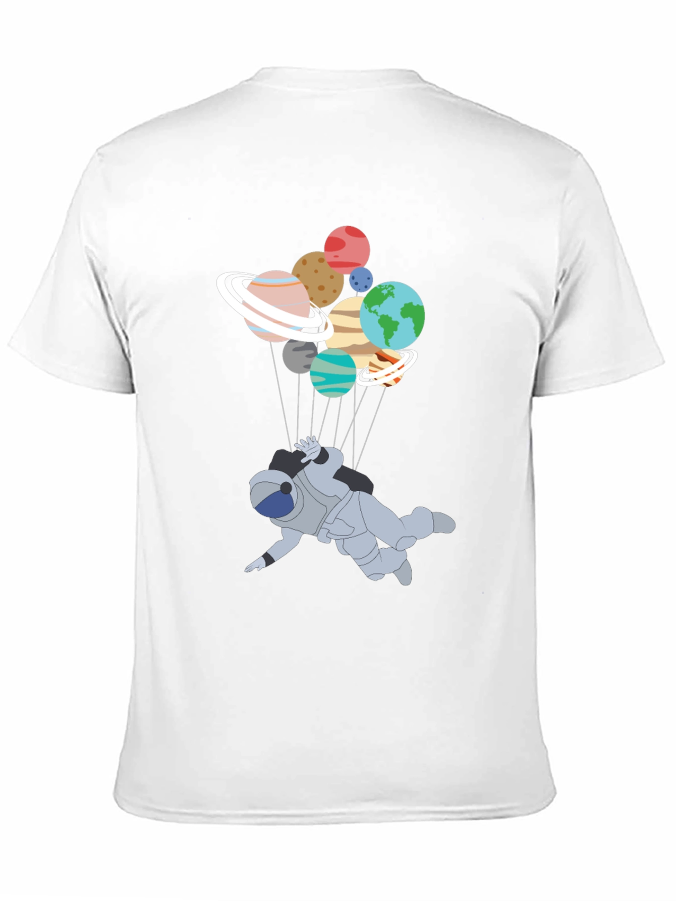 Astronaut Planets T-Shirt - Space Adventure Tee