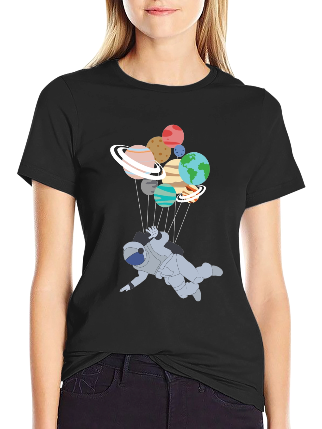 Astronaut Planets T-Shirt - Space Adventure Tee