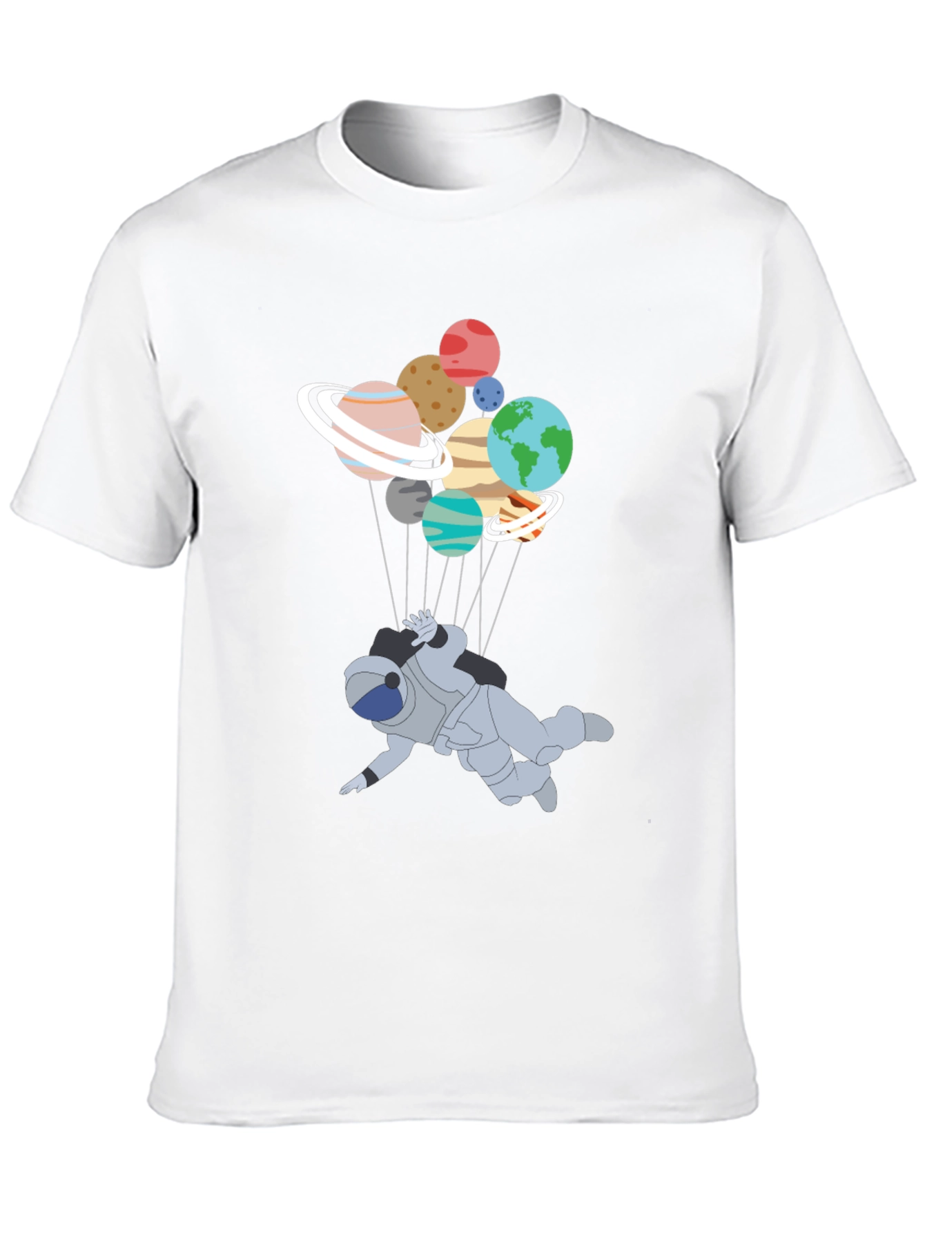 Astronaut Planets T-Shirt - Space Adventure Tee