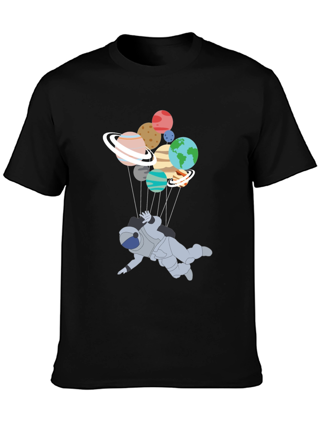 Astronaut Planets T-Shirt - Space Adventure Tee