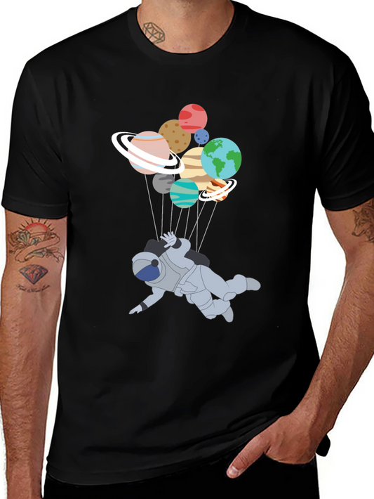 Astronaut Planets T-Shirt - Space Adventure Tee