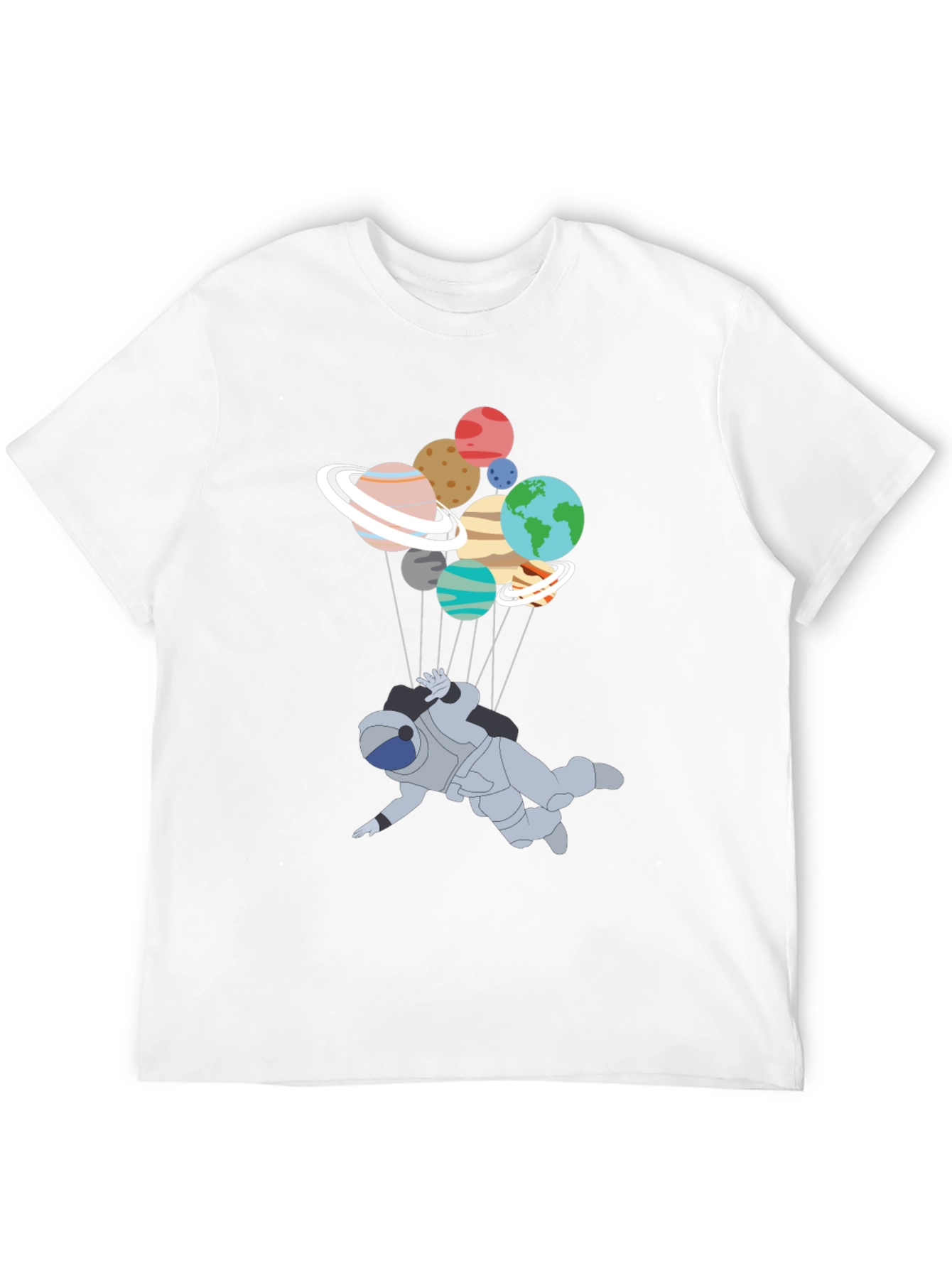 Astronaut Planets T-Shirt - Space Adventure Tee