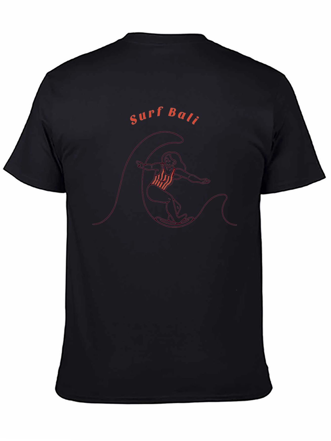 Surf Bali Graphic Tee - Black Cotton