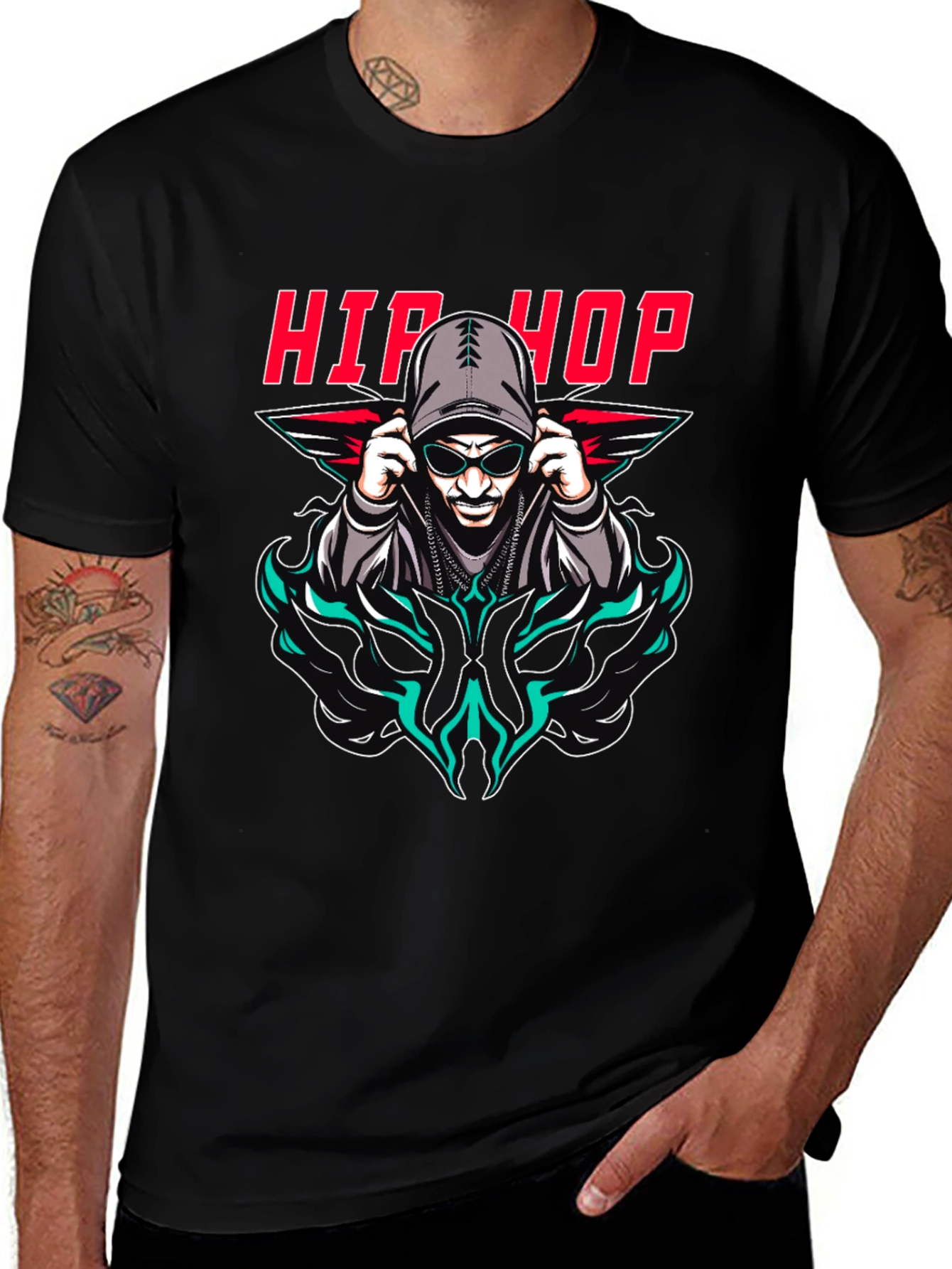 Hip Hop Graphic Print T-Shirt