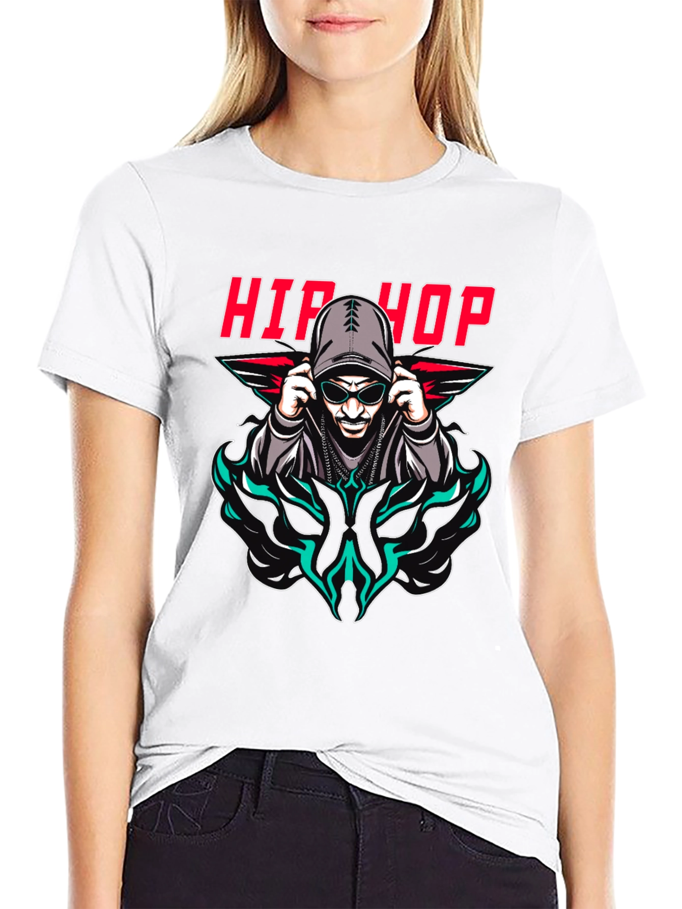 Hip Hop Graphic Print T-Shirt