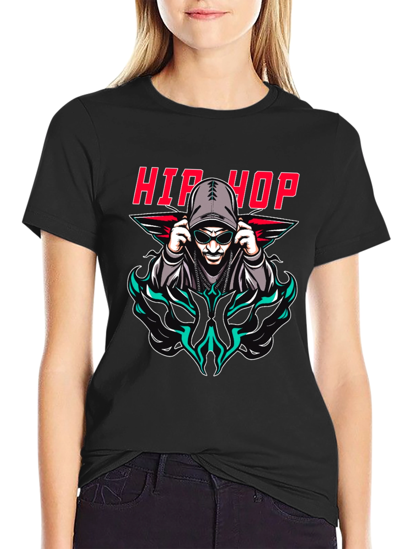 Hip Hop Graphic Print T-Shirt