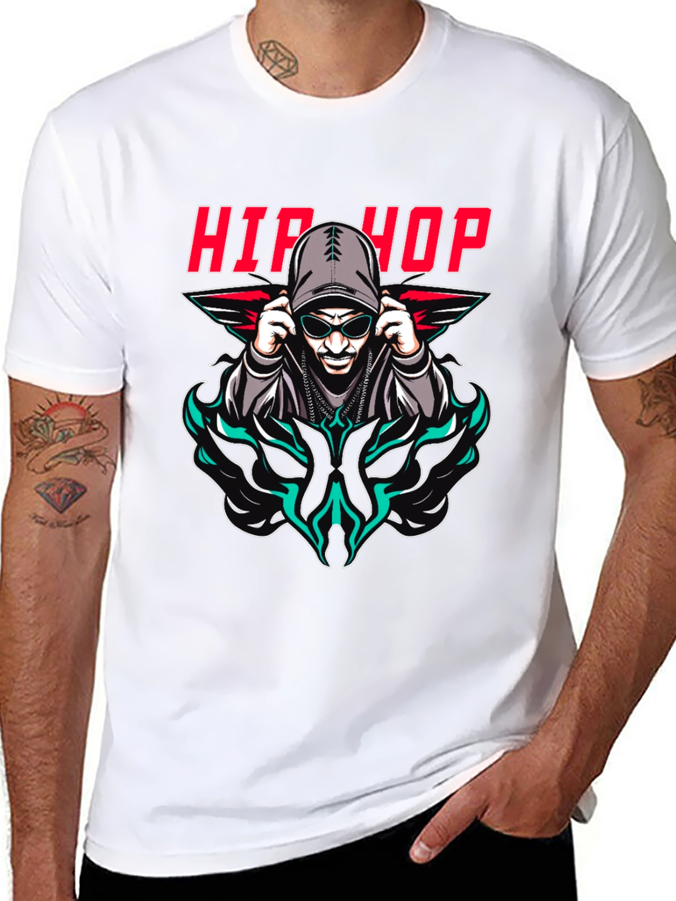 Hip Hop Graphic Print T-Shirt