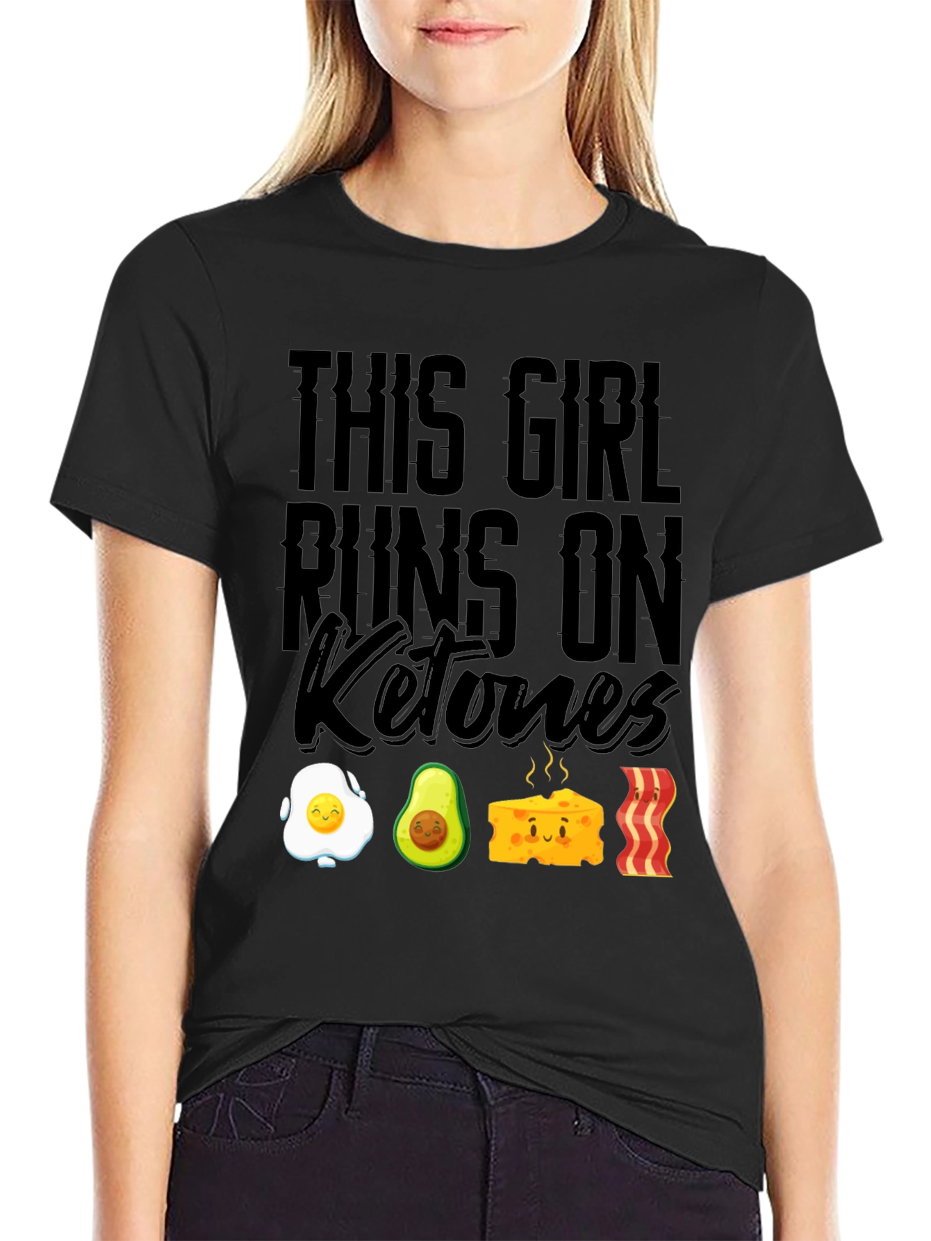 Keto Diet T-Shirt - This Girl Runs On Ketones