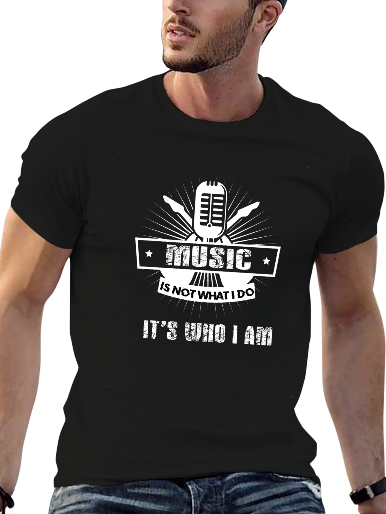 Music Is Who I Am Graphic T-Shirt