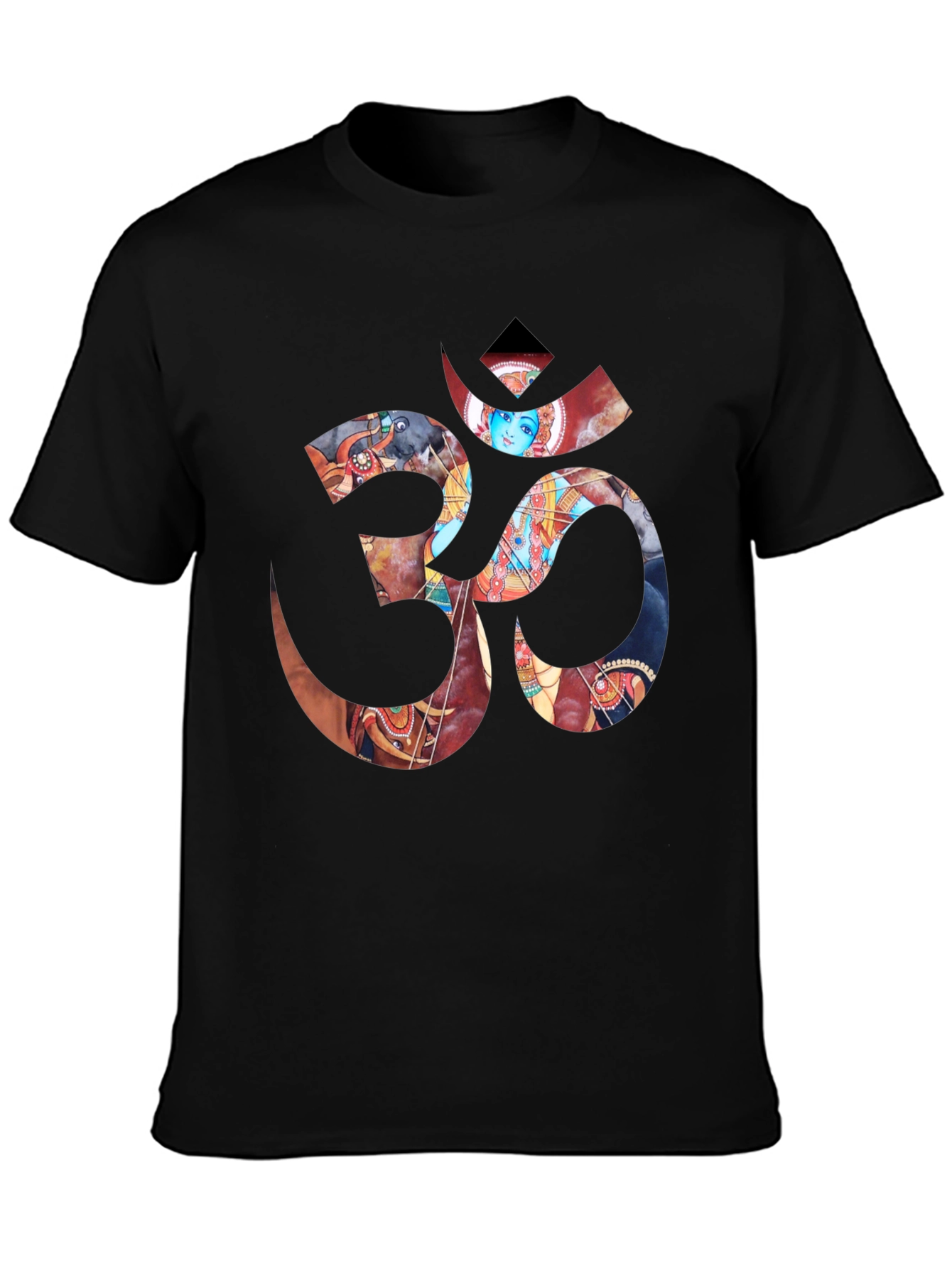 Om Symbol Graphic Tee - Black Cotton Blend