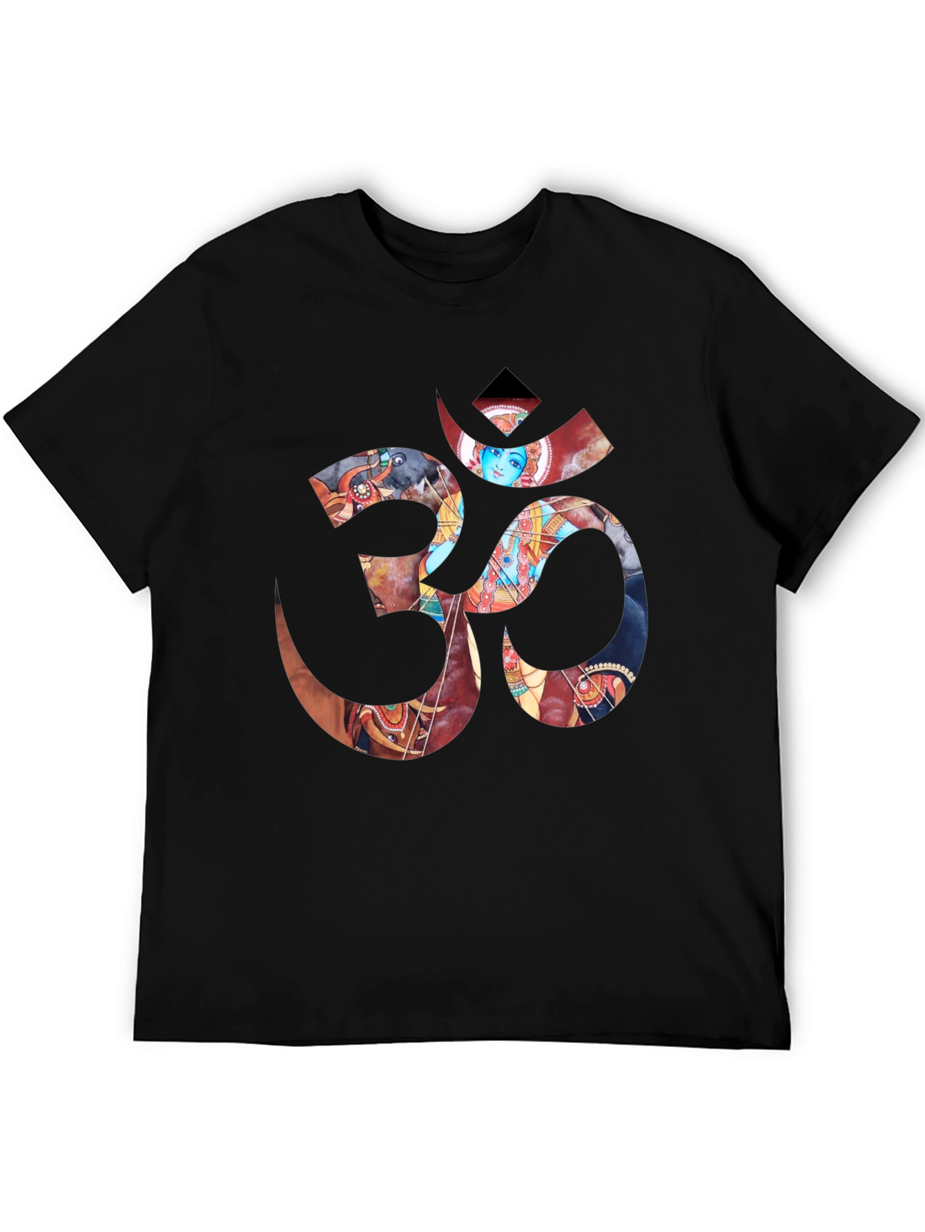 Om Symbol Graphic Tee - Black Cotton Blend