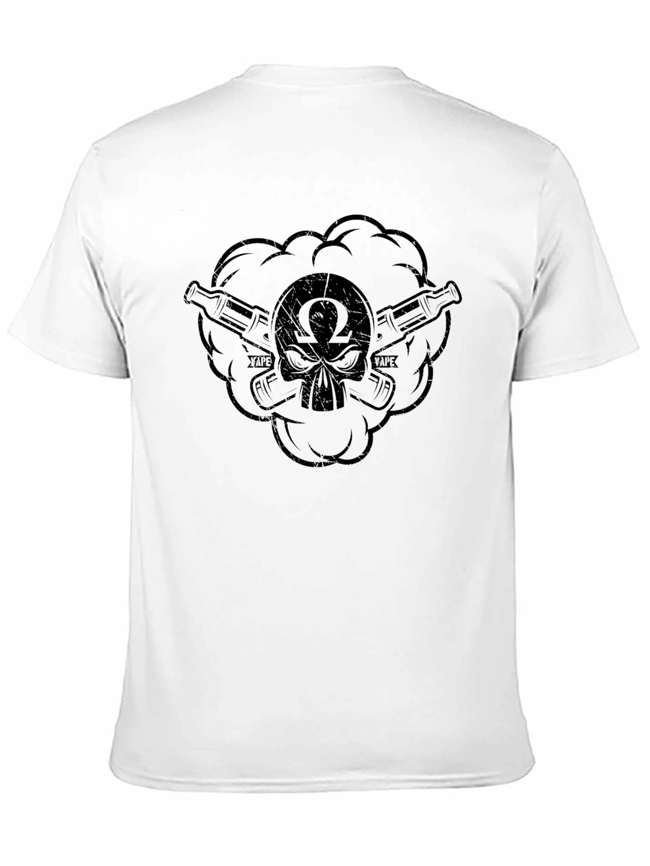 Vape Skull T-Shirt - Black Graphic Tee