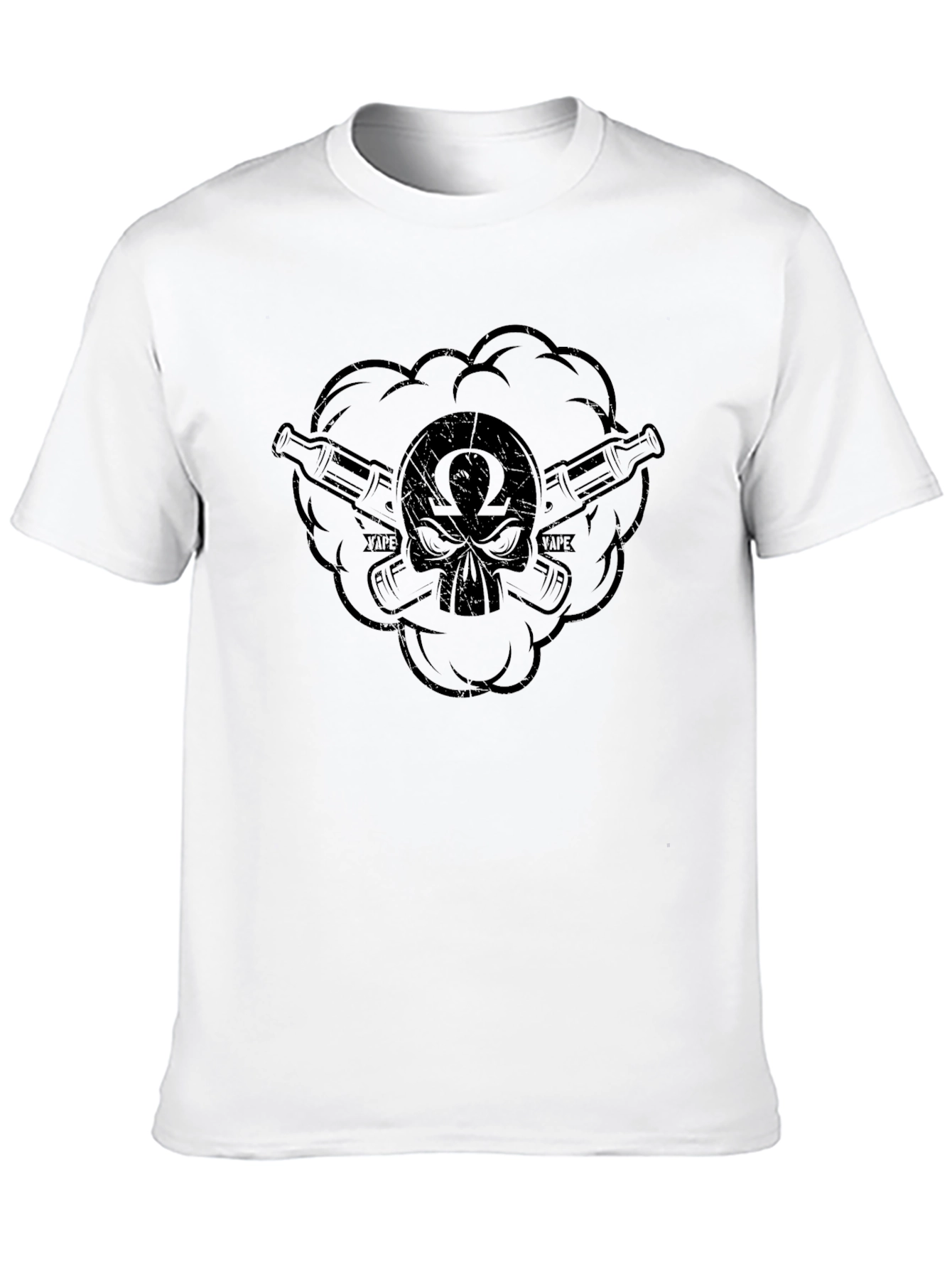Vape Skull T-Shirt - Black Graphic Tee