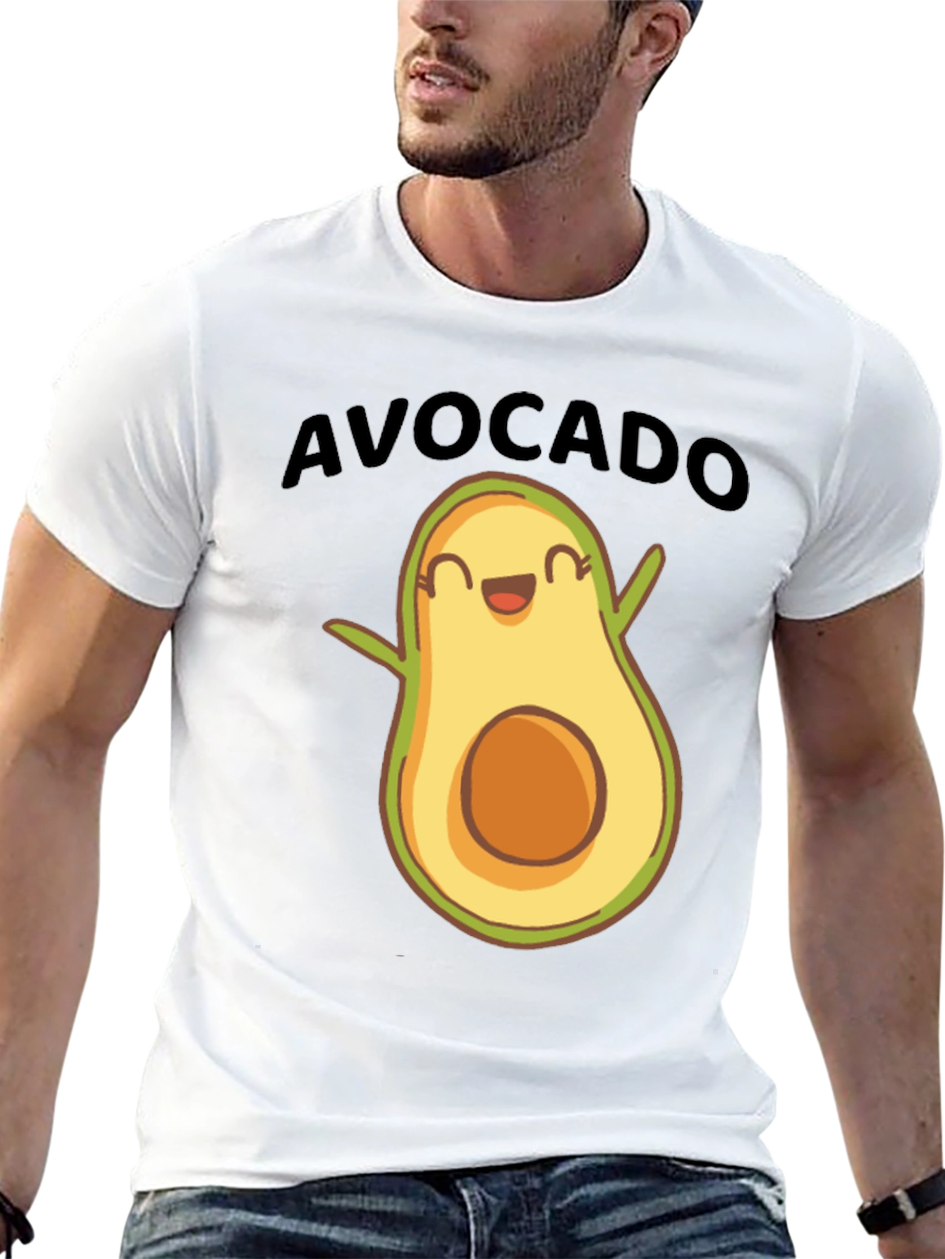 Cute Avocado T-Shirt - Whimsical Fruit Tee