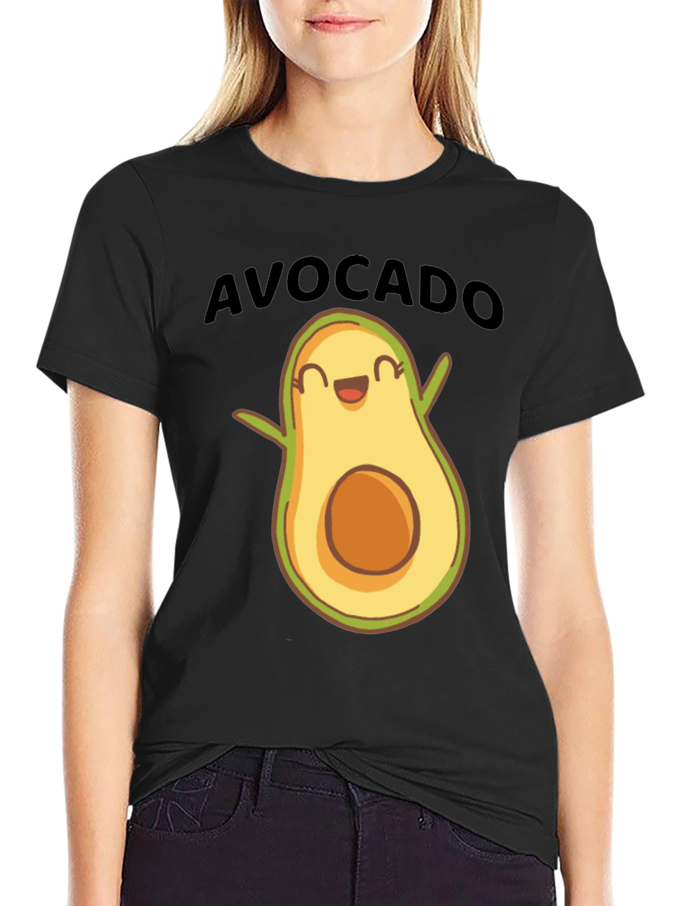 Cute Avocado T-Shirt - Whimsical Fruit Tee