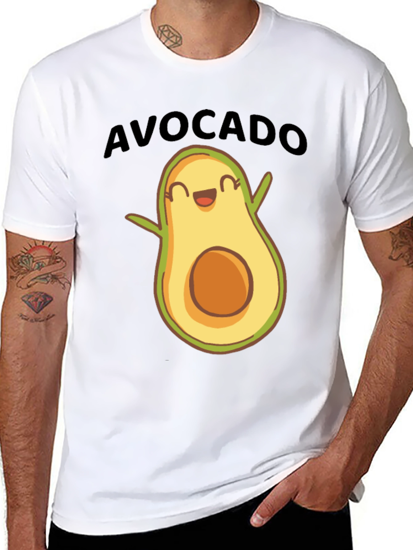 Cute Avocado T-Shirt - Whimsical Fruit Tee