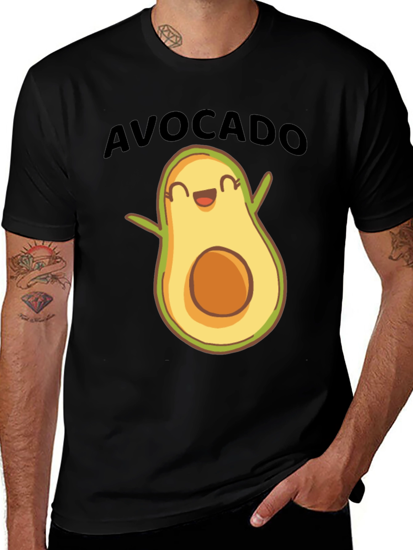 Cute Avocado T-Shirt - Whimsical Fruit Tee