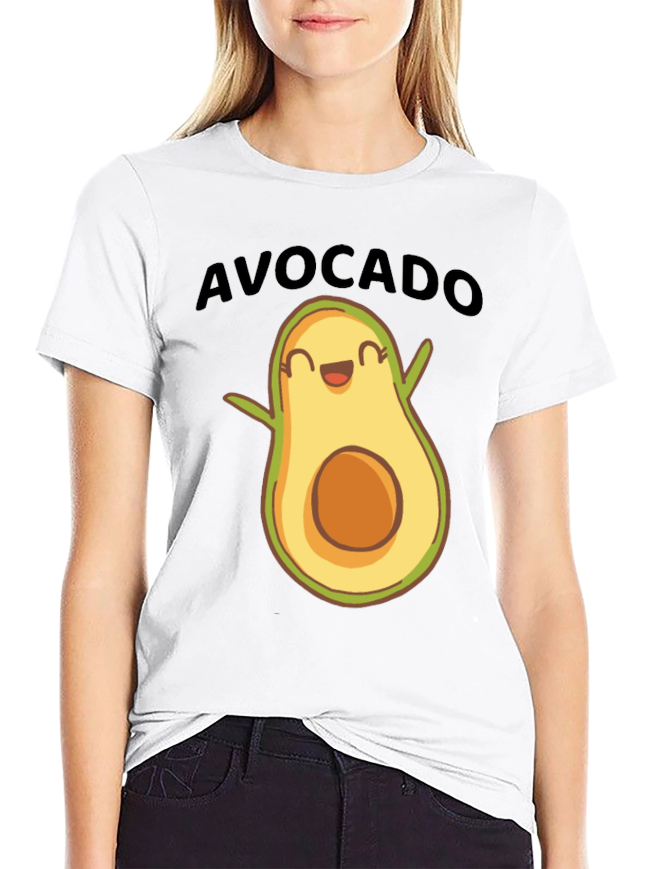 Cute Avocado T-Shirt - Whimsical Fruit Tee