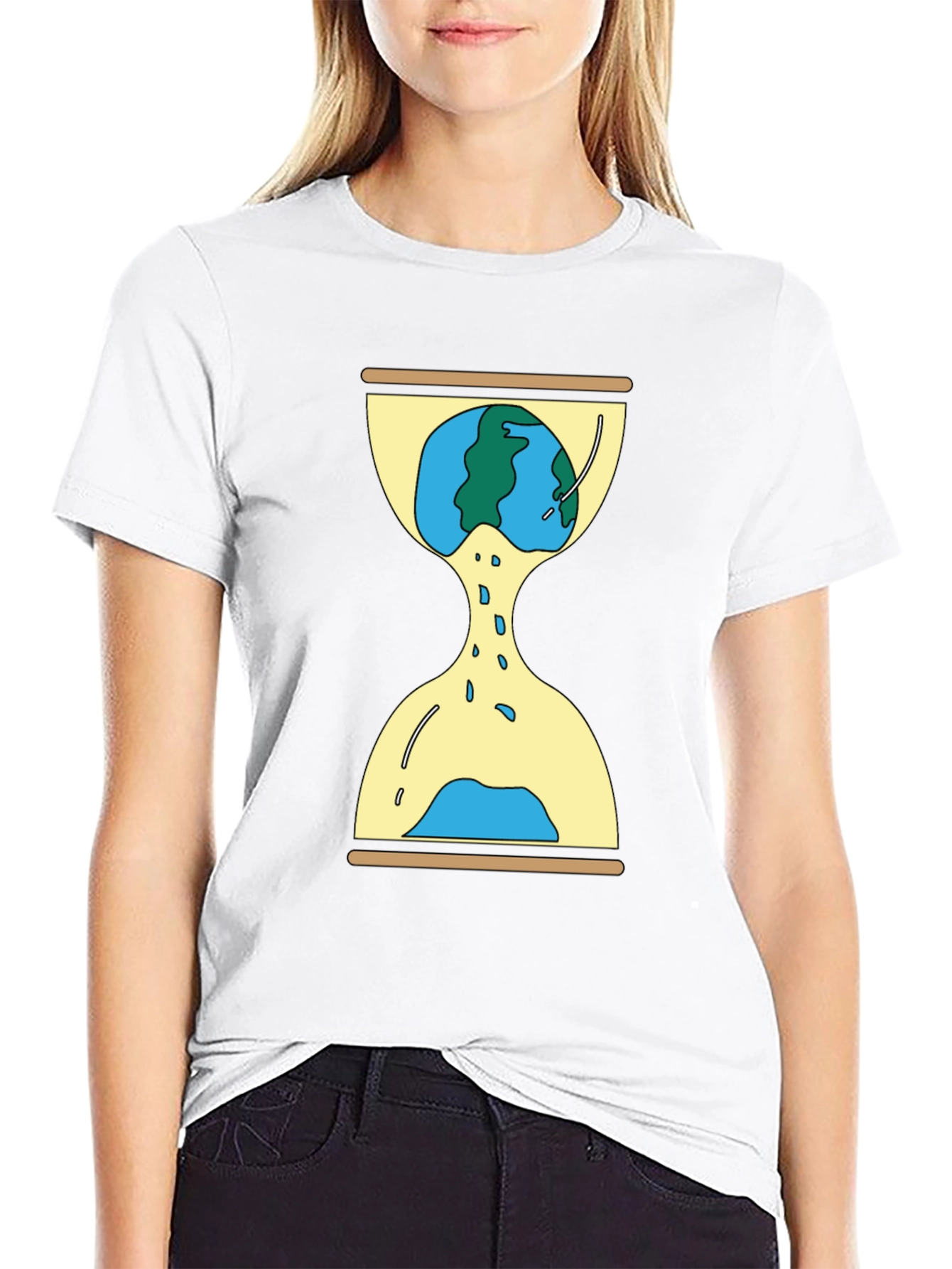 Earth Hourglass Graphic Tee - Time is Running Out!