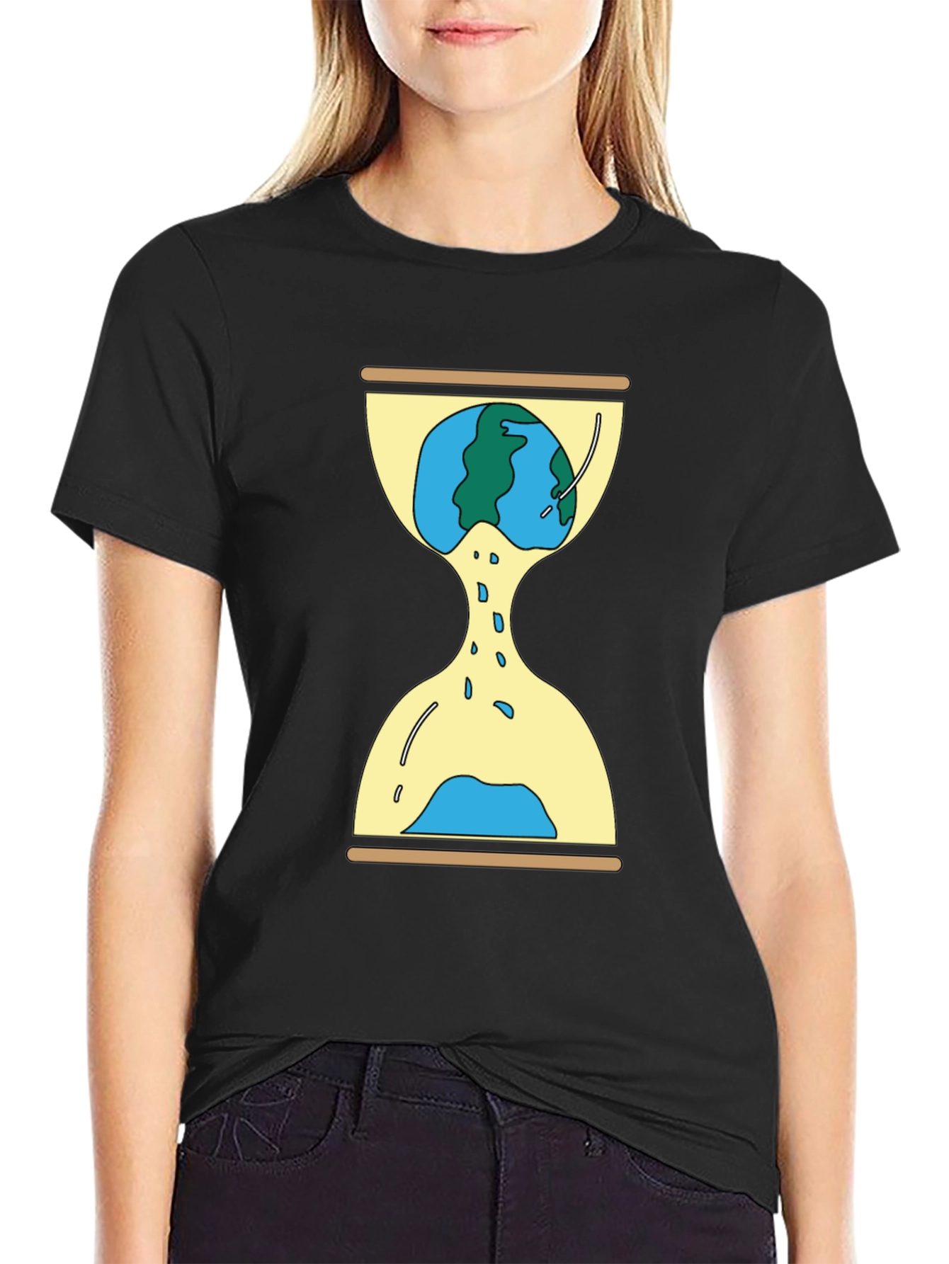 Earth Hourglass Graphic Tee - Time is Running Out!