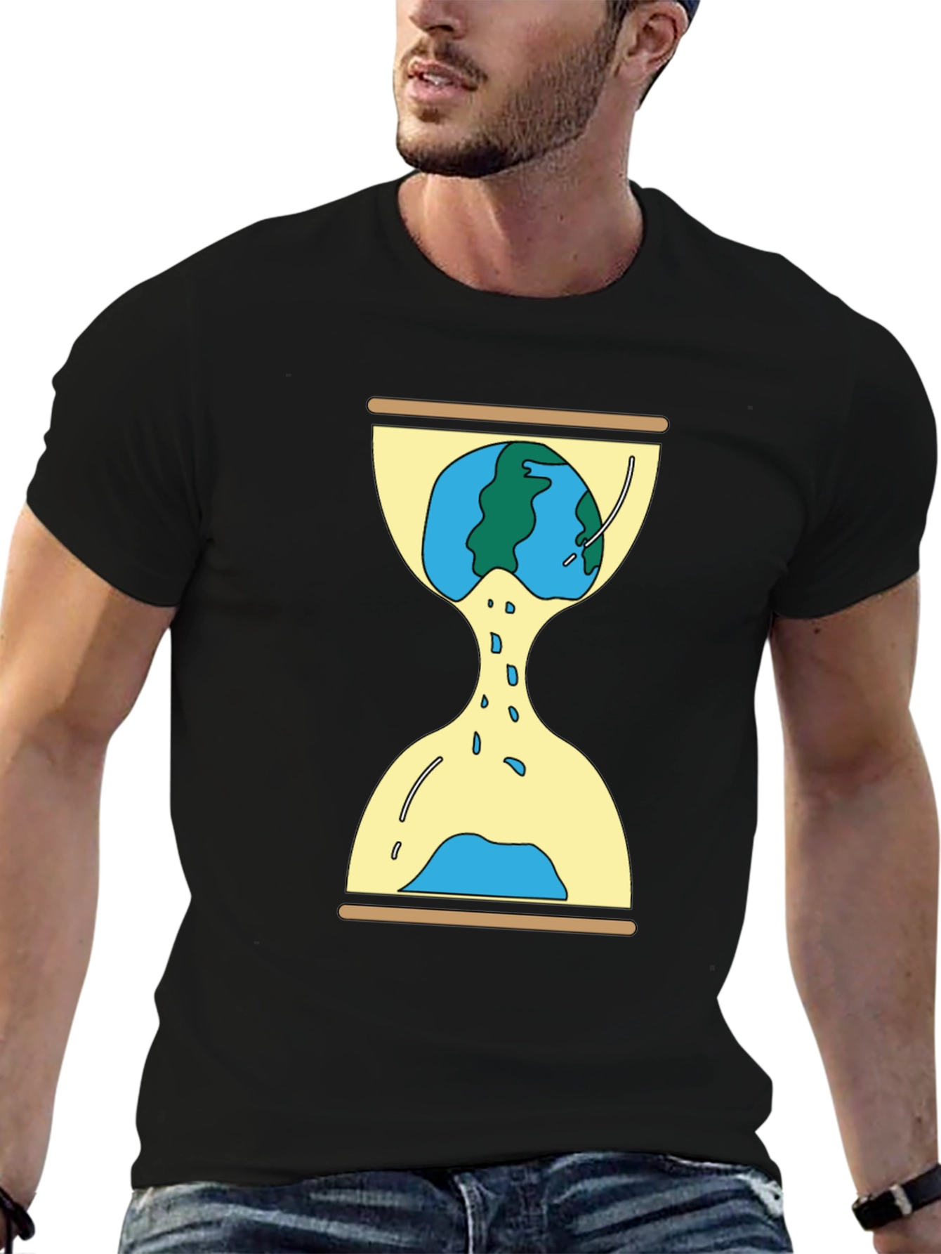 Earth Hourglass Graphic Tee - Time is Running Out!