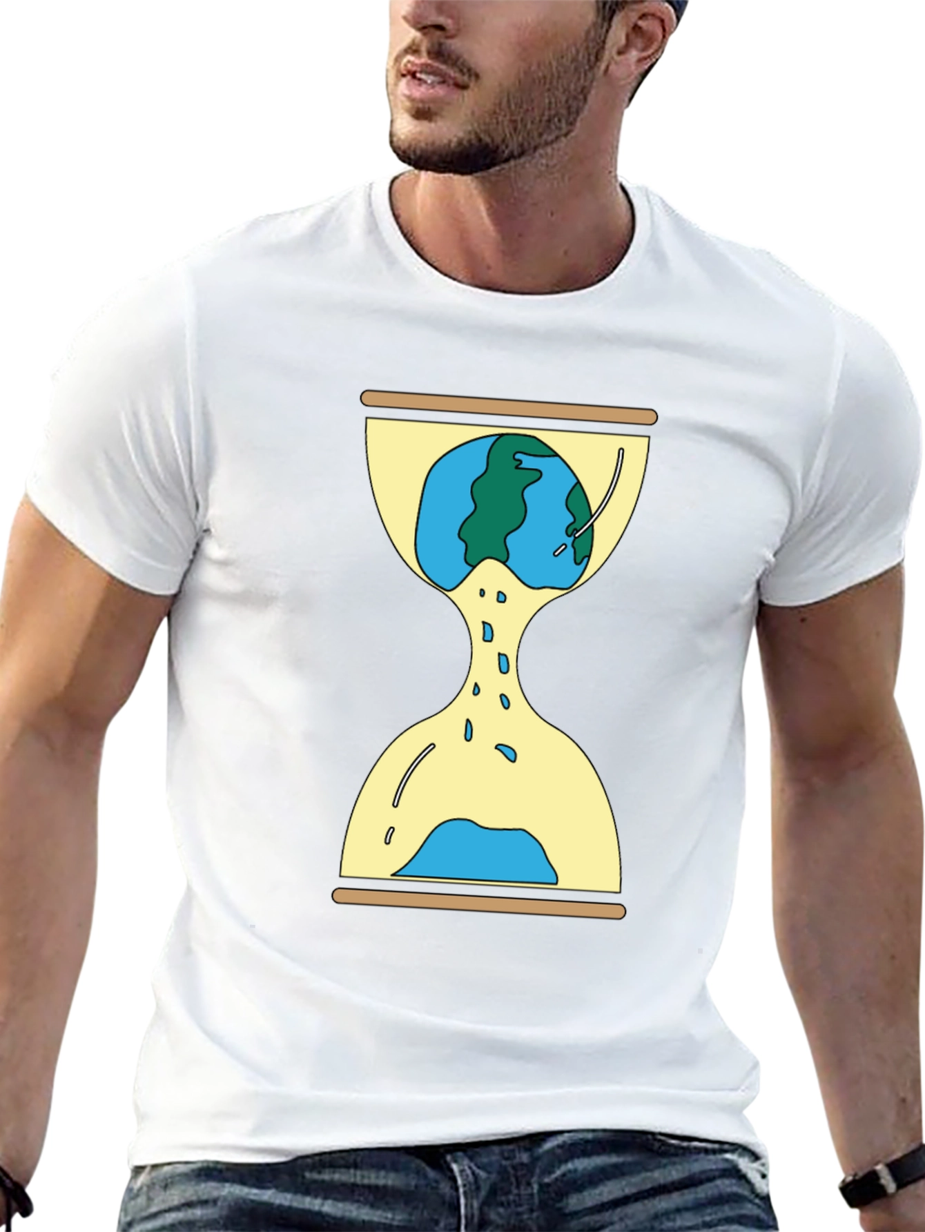 Earth Hourglass Graphic Tee - Time is Running Out!